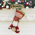 Christmas Ornament Decoration Merry Christmas Christmas Big Stocking Gift Bag Pendant, Santa Claus, Elk, Snowman