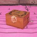 Home Decor Creative Exquisite Retro Wooden Birthday Decorations Music Box, Random Style Delivery, Wooden Birthday