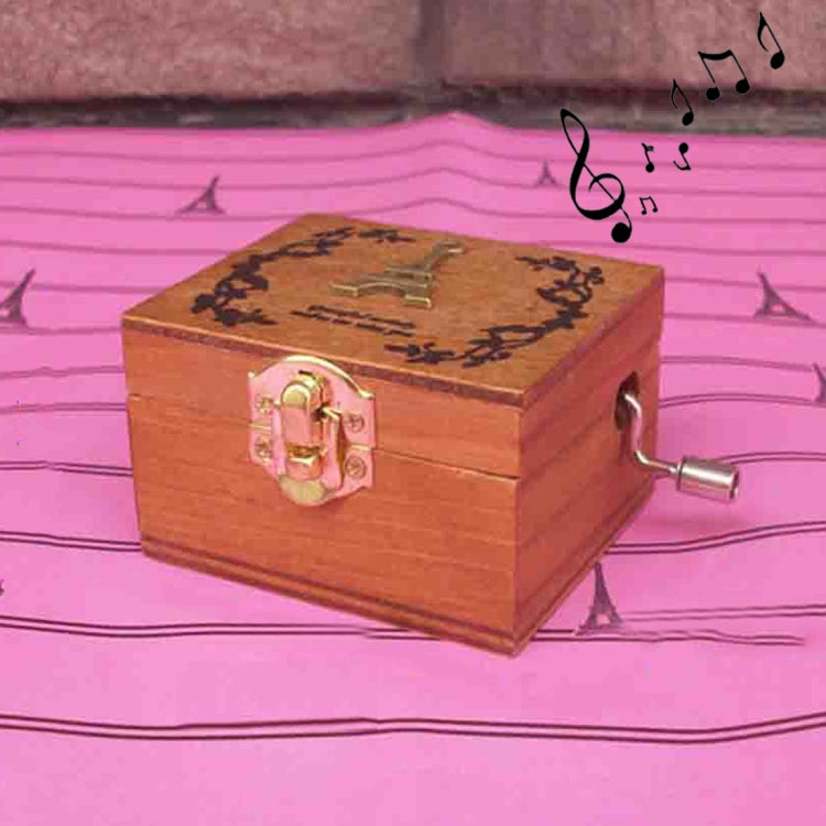 Home Decor Creative Exquisite Retro Wooden Birthday Decorations Music Box, Random Style Delivery, Wooden Birthday