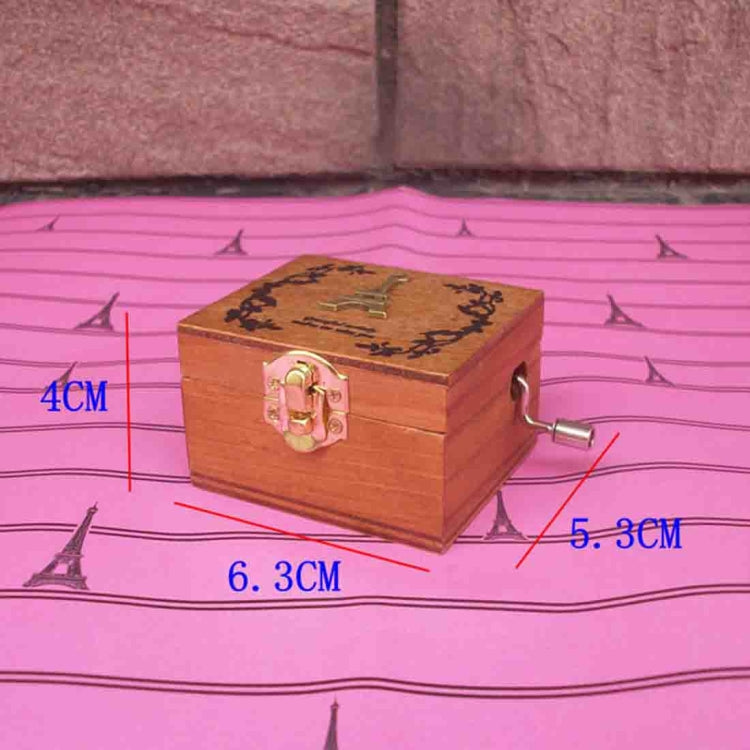Home Decor Creative Exquisite Retro Wooden Birthday Decorations Music Box, Random Style Delivery, Wooden Birthday