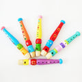 Kindergarten Children Early Education Teaching Aids Wooden Colorful Flute Musical Play Toys, Size: 20*2.5cm, CD-5289 Flute