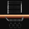 MICLAN Three Rows Stainless Steel Hanging Wine Glass Holder, Size: 34*32*27cm, Size: 34*32*27cm