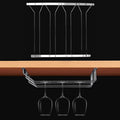 MICLAN Four Rows Stainless Steel Hanging Wine Glass Holder, Size: 34*38*43cm, Size: 34*38*43cm