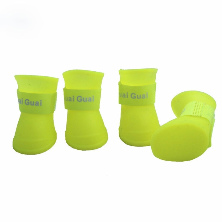 Lovely Pet Dog Shoes Puppy Candy Color Rubber Boots Waterproof Rain Shoes, M, Size:  5.0 x 4.0cm, Size: M 5.0 x 4.0cm, Size: 5.0 x 4.0cm