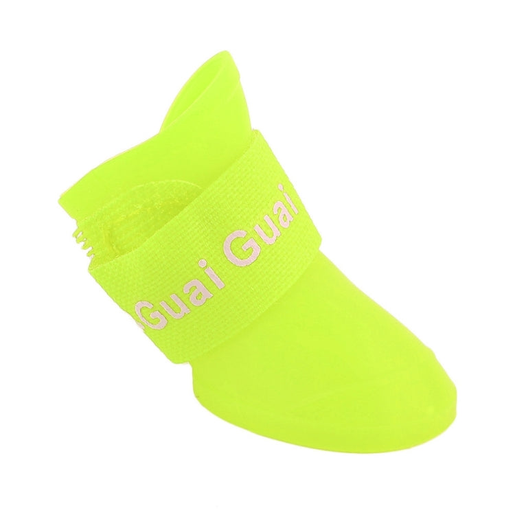 Lovely Pet Dog Shoes Puppy Candy Color Rubber Boots Waterproof Rain Shoes, M, Size:  5.0 x 4.0cm, Size: M 5.0 x 4.0cm, Size: 5.0 x 4.0cm