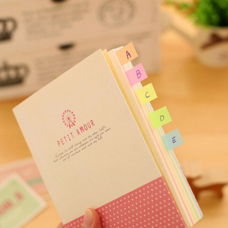 10 PCS Half Color Type Creative Fluorescence Classification Indexes Paste Sticks PET Bookmarks Sticky Note Stationeries, HC5607A, HC5607B, HC5607C