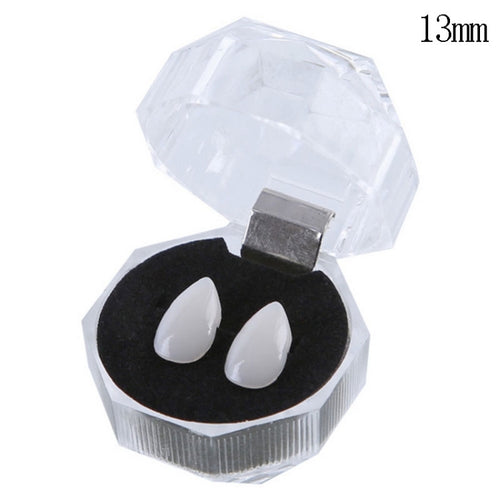 1 Pair 13mm Halloween Party Dentures Props Vampire Zombie Devil Fangs Teeth, 13mm