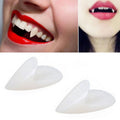1 Pair 19mm Halloween Party Dentures Props Vampire Zombie Devil Fangs Teeth, 19mm