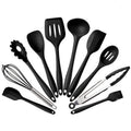 kn7050 10 in 1 Silicone Kitchen Tool Set, Black, Green, Blue, Red