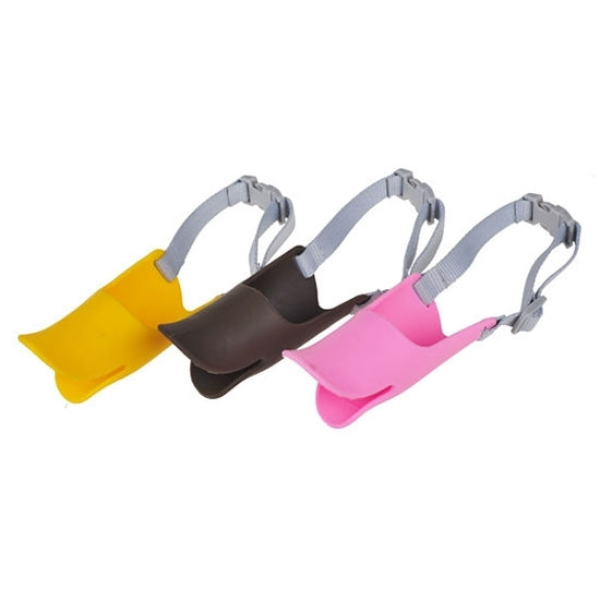 Cute Duck Mouth Shape Silicone Muzzle for Pet Dog, Size: M, M  Coffee, M  Pink, M  Yellow