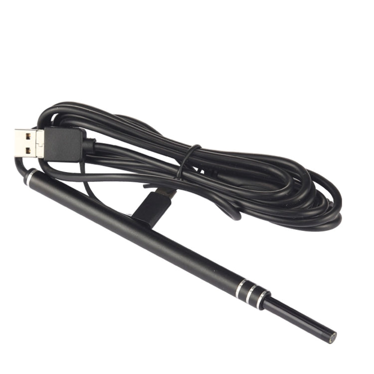 i96 3 in 1 USB Ear Scope Inspection HD 0.3MP Camera Visual Ear Spoon for OTG Android Phones & PC & MacBook, 1.85m Length Cable, 3 in 1 Black  0.3MP
