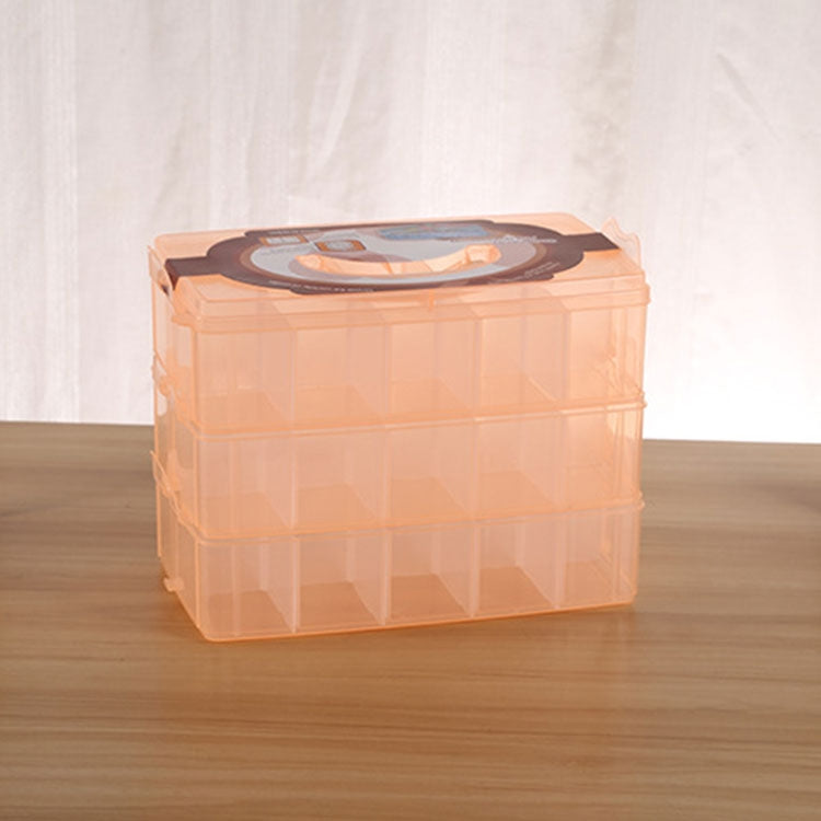 Large Storage Box Three Layer Large 36 Slots Plastic Craft Accessories Beards Jewelry Storage Box Container Home Organizer