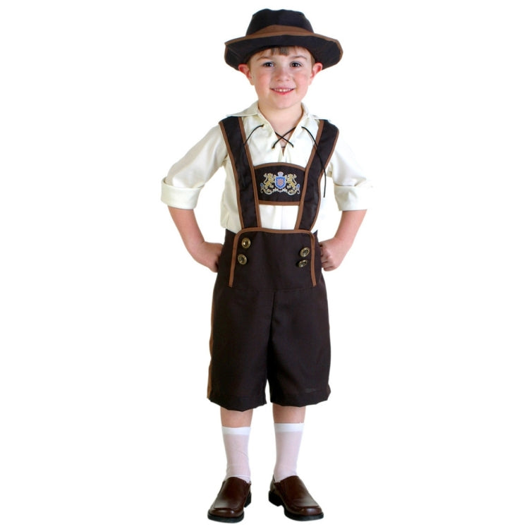 Halloween Costume Children Beer Costume Oktoberfest Suits England Style Cosplay, Size:S, Waistline: 68cm, Dress Length: 53cm, Long Pants: 40cm, Suggested Height:115-125cm, Size: S Children