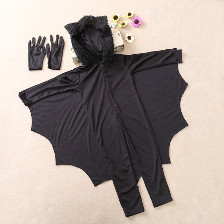 Halloween Costume Children Jumpsuit Bat Style Cosplay Costumes Stage Suit Size:M, Suggested Height:115-130cm, Size: M Children