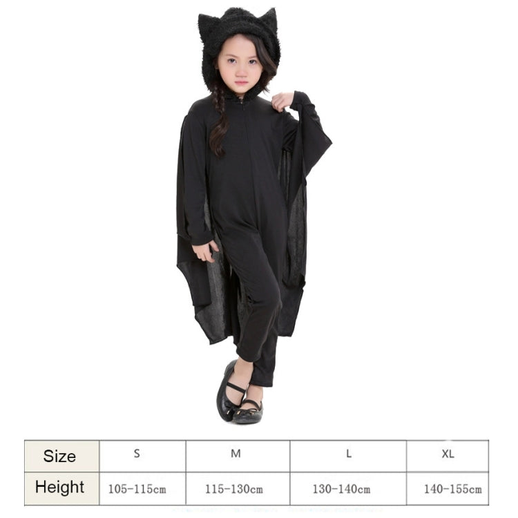 Halloween Costume Children Jumpsuit Bat Style Cosplay Costumes Stage Suit Size:M, Suggested Height:115-130cm, Size: M Children