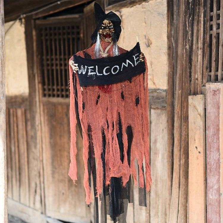 Halloween Hang Ghost Resin Electric Skull Bar Door Welcome Ghost Voice Skeleton Props Decorations, Electric Skull(Dark Blue), Electric Skull(Orange)