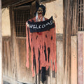 Halloween Hang Ghost Resin Electric Skull Bar Door Welcome Ghost Voice Skeleton Props Decorations, Electric Skull(Dark Blue), Electric Skull(Orange)