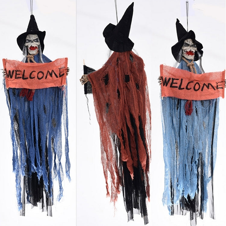 Halloween Hang Ghost Resin Electric Skull Bar Door Welcome Ghost Voice Skeleton Props Decorations, Electric Skull(Dark Blue), Electric Skull(Orange)