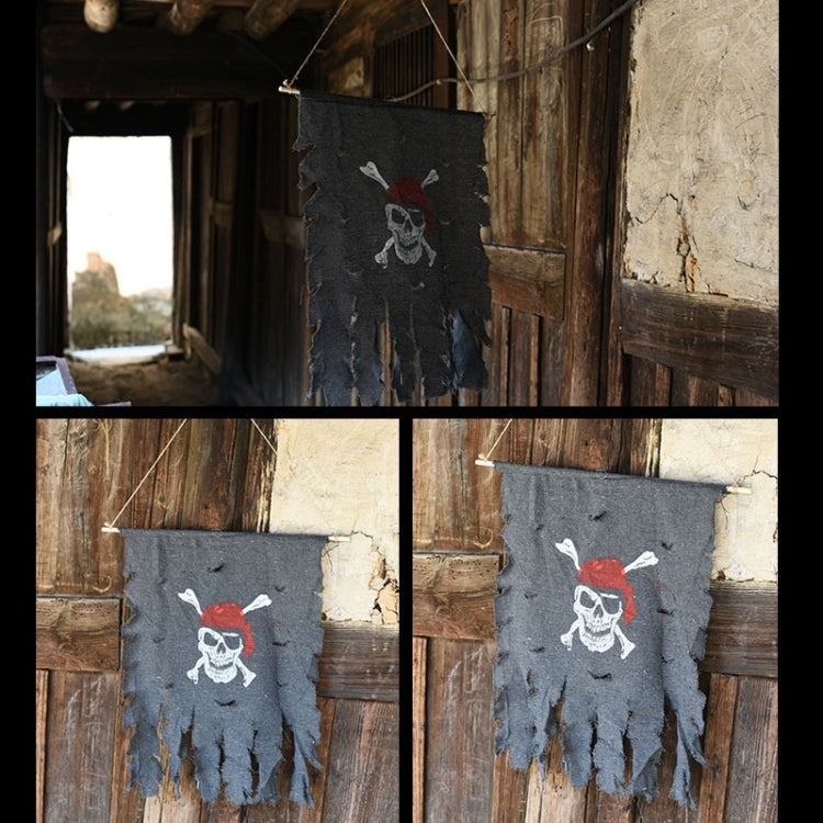 Halloween Decoration Jolly Roger Skull Banner Pirate Flag Party Supplies, Small Size: 47 x 51cm, Small Size: 47 x 51cm