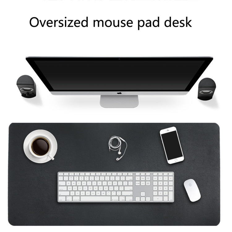 Multifunction Business Double Sided PU Leather Mouse Pad Keyboard Pad Table Mat Computer Desk Mat, Size: 120 x 60cm, Size: 120 x 60cm(Green + Silver), Size: 120 x 60cm(Blue + Yellow), Size: 120 x 60cm(Red + Yellow), Size: 120 x 60cm(Silver Grey)       ...