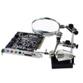 90mm Diameter 5X Multifunction Spring Iron Stand with Magnifying Glass, 5X