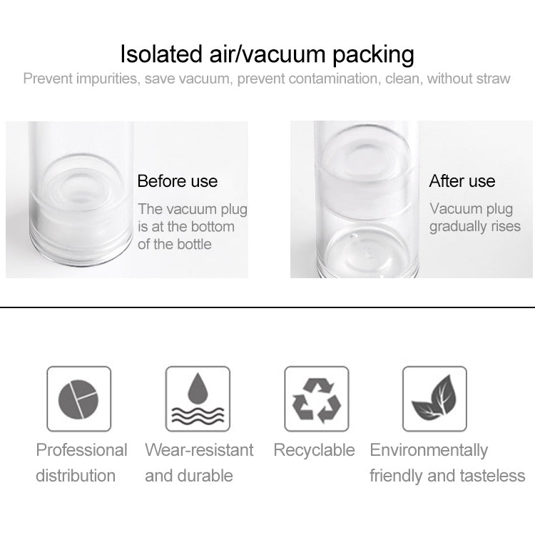 5 PCS Portable Airless Vacuum Pump Bottle Fine Mist Perfume Spray Bottle, 10ml, 10ml