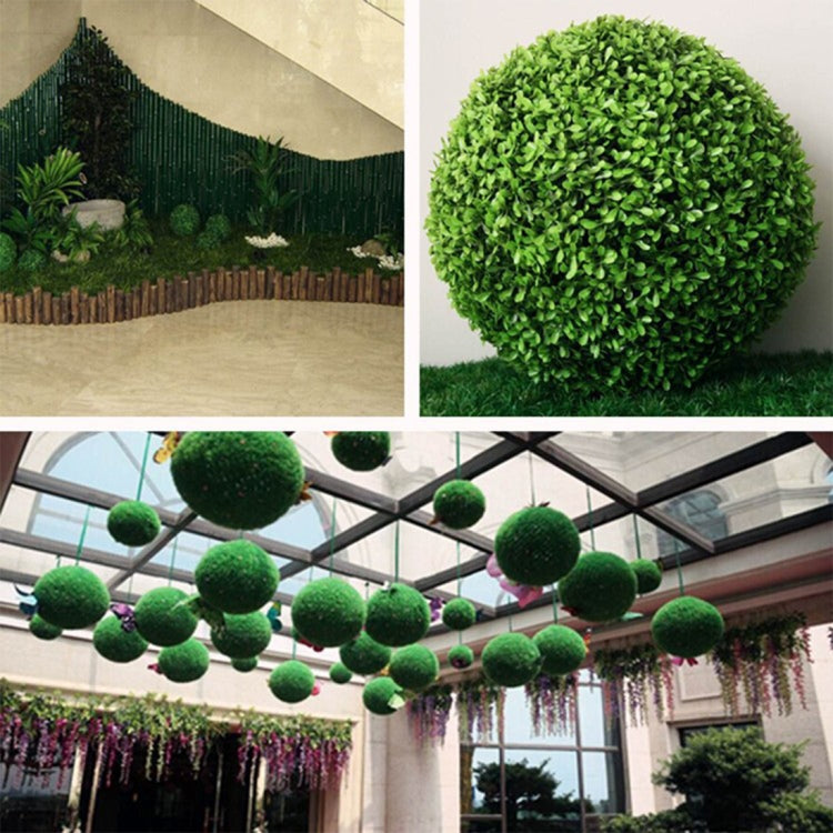 Artificial Aglaia Odorata Plant Ball Topiary Wedding Event Home Outdoor Decoration Hanging Ornament, Diameter: 6.7 inch, 6.7 inch