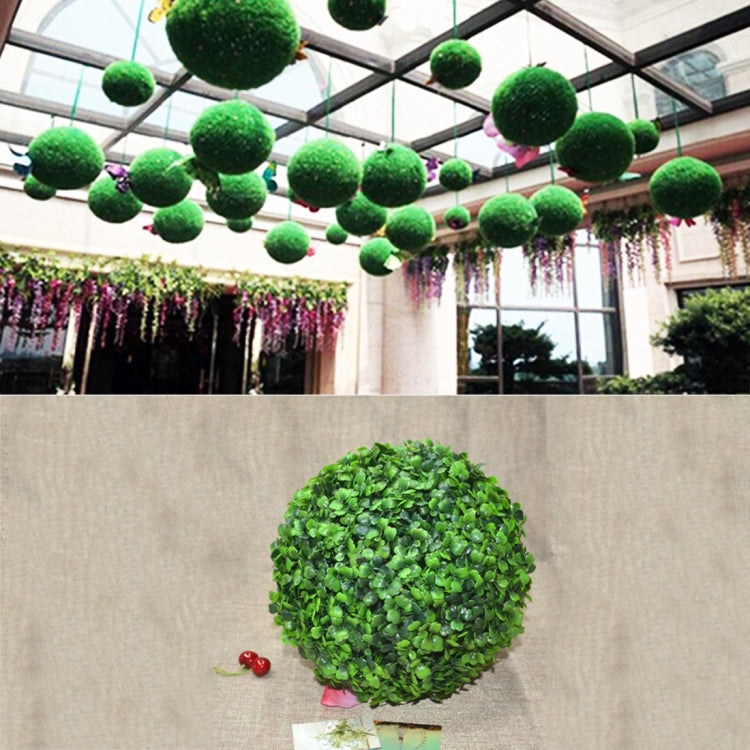 Artificial Aglaia Odorata Plant Ball Topiary Wedding Event Home Outdoor Decoration Hanging Ornament, Diameter: 12.7 inch, 12.7 inch