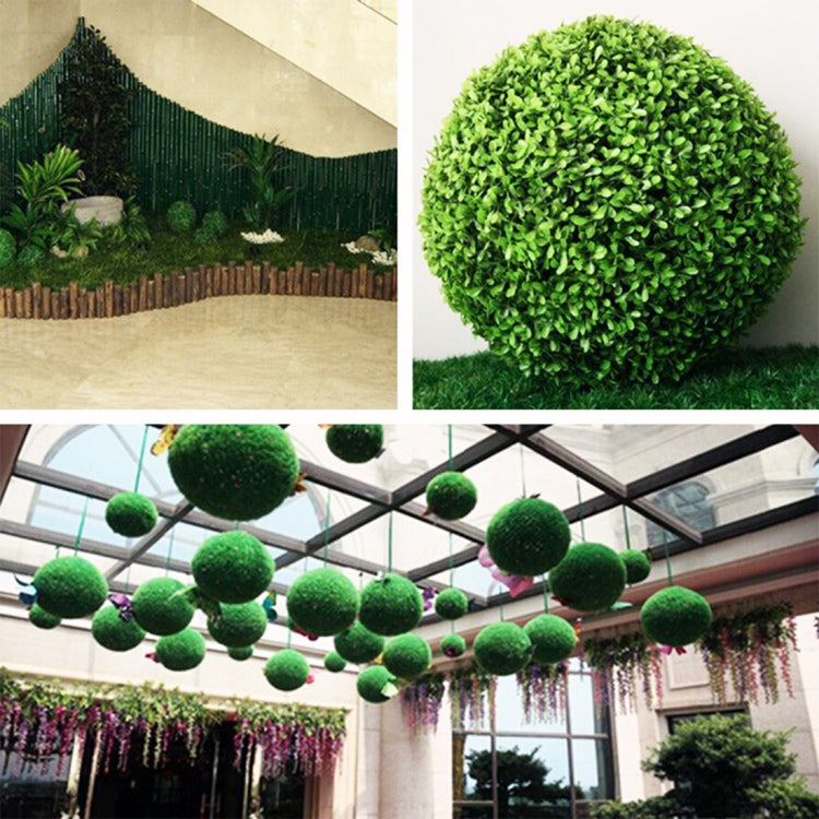 Artificial Green Eucalyptus Plant Ball Topiary Wedding Event Home Outdoor Decoration Hanging Ornament, Diameter: 11.4 inch, 11.4 inch
