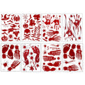 Halloween Decorations PVC Creative Blood-printed Wall Stickers Window Stickers, Size: 25*30cm, Random Style Delivery, 25x30cm