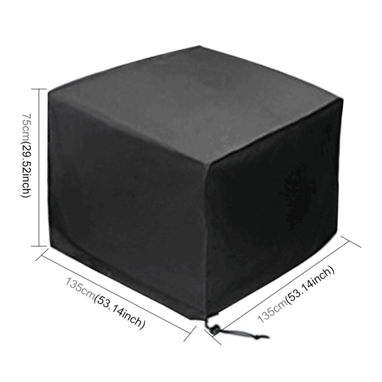 Outdoor Anti-UV Waterproof Dust-proof 210D Oxford Cloth Folding Table Chairs Protective Bag Furniture Set Cover, Size: 135x135x75cm, Size: 135x135x75cm