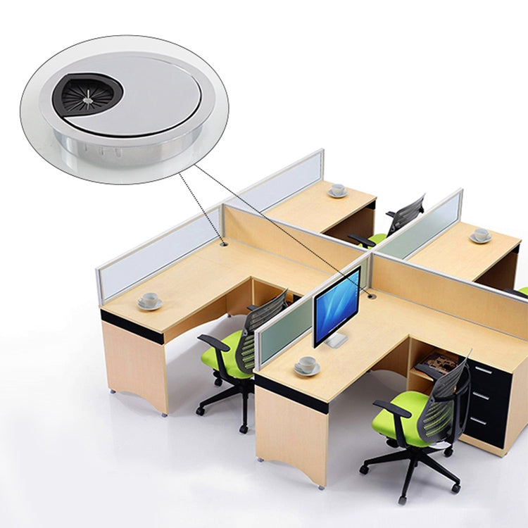 2 PCS Desk Computer Desktop Zinc Alloy Round Threading Box Hole Cover, Hole Diameter: 35mm (Bright Gold), 35mm Green Bronze, 35mm Red Bronze, 35mm Matte Black, 35mm Matte Silver, 35mm Brushed Steel, 35mm Bright Gold