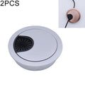 2 PCS Desk Computer Desktop Zinc Alloy Round Threading Box Hole Cover, Hole Diameter: 53mm  (Bright Gold), 53mm