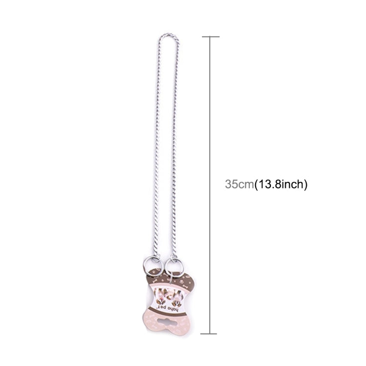 Pet Collars Pet Neck Strap Dog Neckband Snake Chain Dog Chain  Solid  Metal Chain Dog Collar，Length:35cm, 35cm