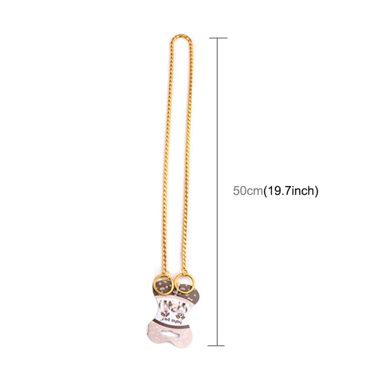 Pet Collars Pet Neck Strap Dog Neckband Snake Chain Dog Chain  Solid  Metal Chain Dog Collar，Length:50cm, 50cm