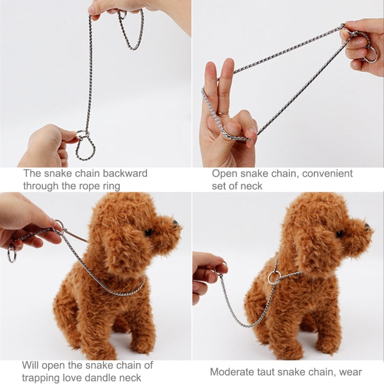 55cm  Pet P Chain Pet Collars Pet Neck Strap Dog Neckband Snake Chain Dog Chain Dog Collar, 55cm
