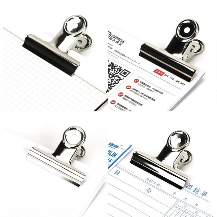 10pcs 50mm Silver Metal Stainless Steel Round Clip Notes Letter Paper Clip Office Bind Clip, 10PCS / 50mm