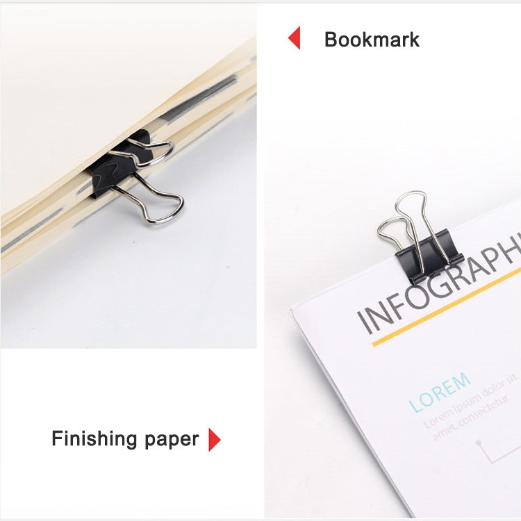 50PCS 32mm Black Metal Clip Notes Letter Paper Clip Office Bind, 50PCS / 32mm
