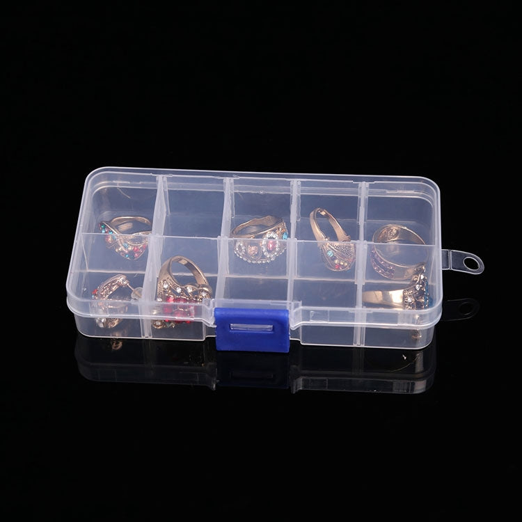 10 PCS Removable Grid Plastic Box Organizer for Jewelry Earring Fishing Hook Small Accessories, Size: Small, 10 Slots, 10 Slots (Pink+Blue), 10 Slots (Orange + blue), 10 Slots (Purple+Blue), 10 Slots  (White+Pink), 10 Slots  (White+Blue)