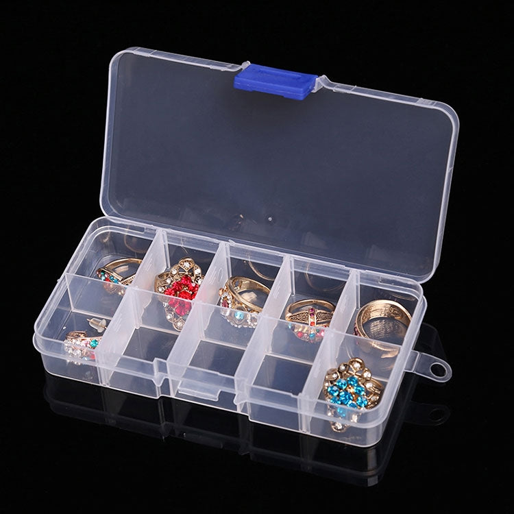 10 PCS Removable Grid Plastic Box Organizer for Jewelry Earring Fishing Hook Small Accessories, Size: Small, 10 Slots, 10 Slots (Pink+Blue), 10 Slots (Orange + blue), 10 Slots (Purple+Blue), 10 Slots  (White+Pink), 10 Slots  (White+Blue)