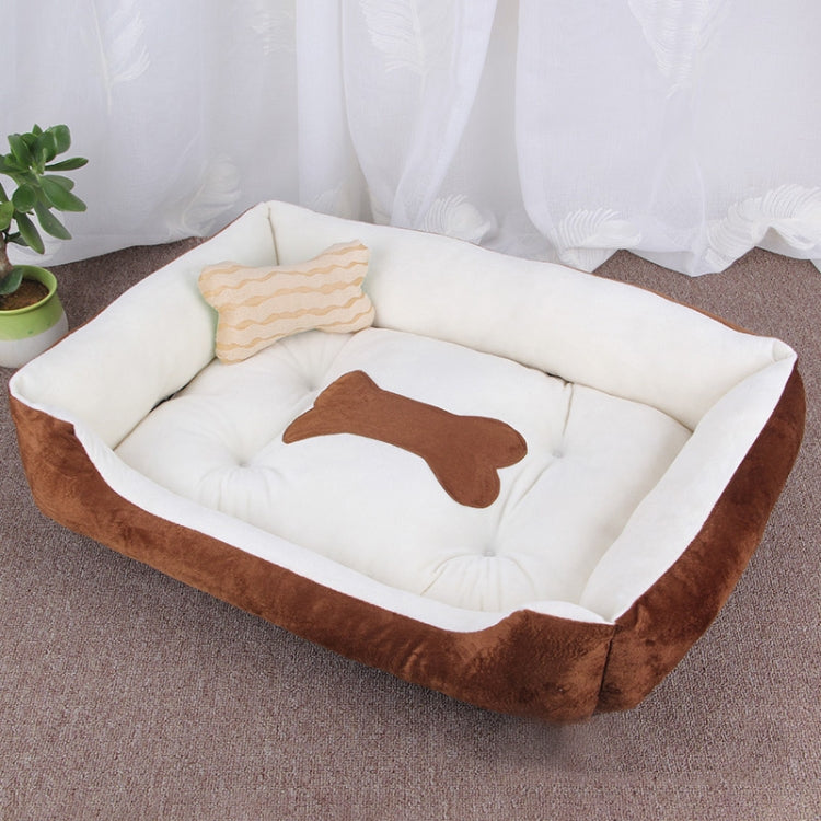Dog Bone Pattern Big Soft Warm Kennel Pet Dog Cat Mat Blanket, Size: XL, 90×70×15cm, Size: XL