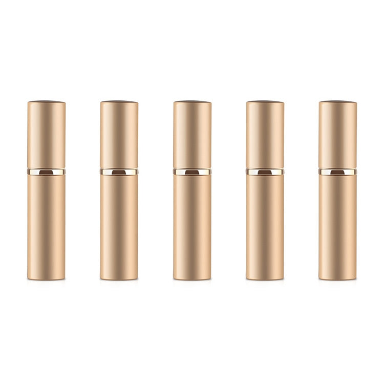 Portable Mini Refillable Glass Perfume Fine Mist Atomizers with Metallic Exterior, 5ml
