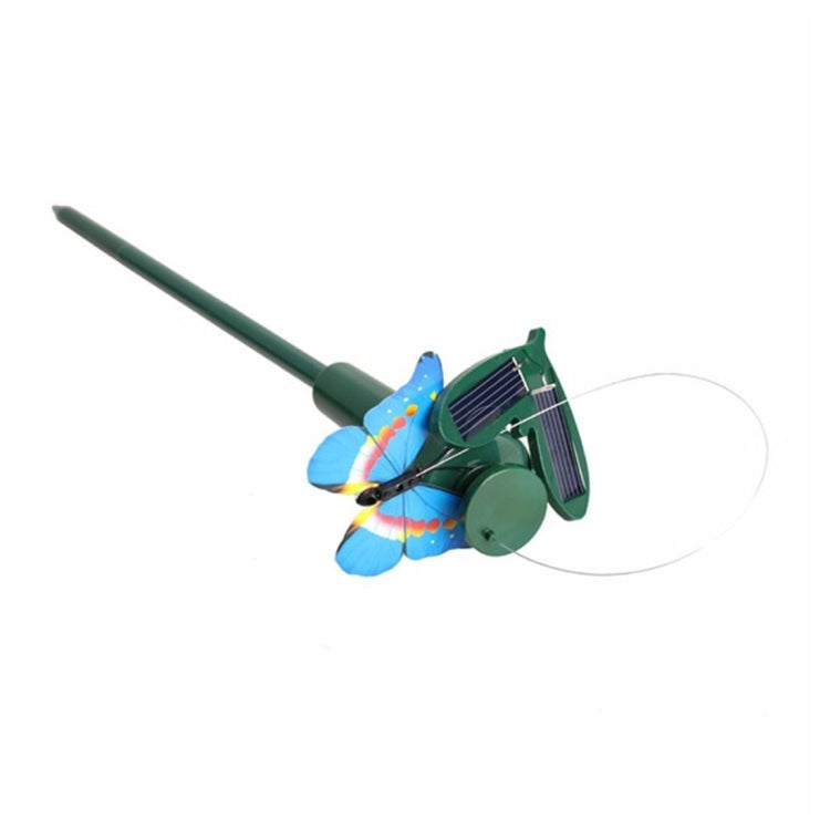 Solar Powered Electric Rotating Butterfly Hummingbird Decorative Fly Simulation Butterfly Pet Funny Toy Gardening Pastoral Decoration Toys, Butterfly 2