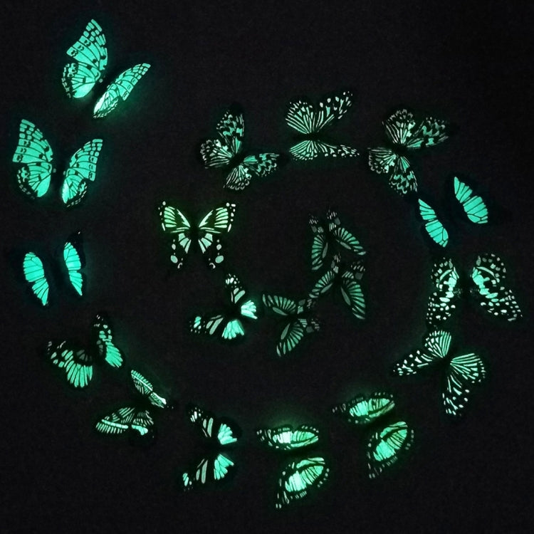 10pcs Fashion Luminous Butterfly with Brooch Simulation Fridge Magnets Wall Sticker Garden Decoration, Random Color Delivery, 100 PCS Luminous Butterfly