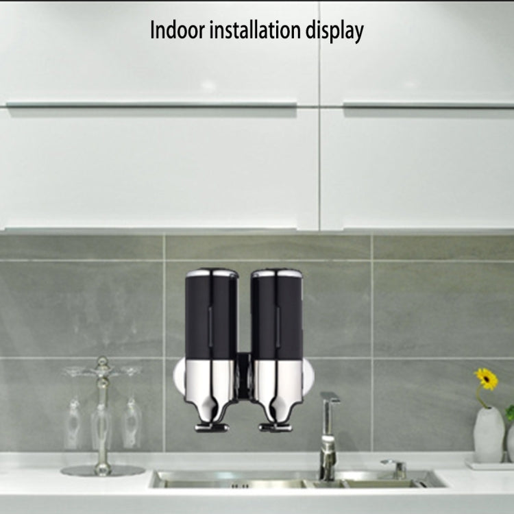 Hotel Shower Manual Dispenser Wall Mounted Washing Liquid Shampoo Soap Bottle, Capacity: 500ml, 500ml/Clear White