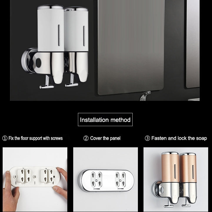 Hotel Shower Manual Dispenser Wall Mounted Washing Liquid Shampoo Soap Bottle, Capacity: 500ml, 500ml/Purple, 500ml/Red, 500ml/Silver, 500ml/White, 500ml/Dark Red, 500ml/Green, 500ml/Gold, 500ml/Blue