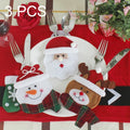 3 in 1 Christmas Decoration Round Face Style Cutlery Holders, Round Face Style