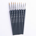 9 in 1 Art Supplies Weasel Hair Brush Watercolor Hook Line Brush Depict the Edge Pen Oil Painting Pen, Oil Painting Pen