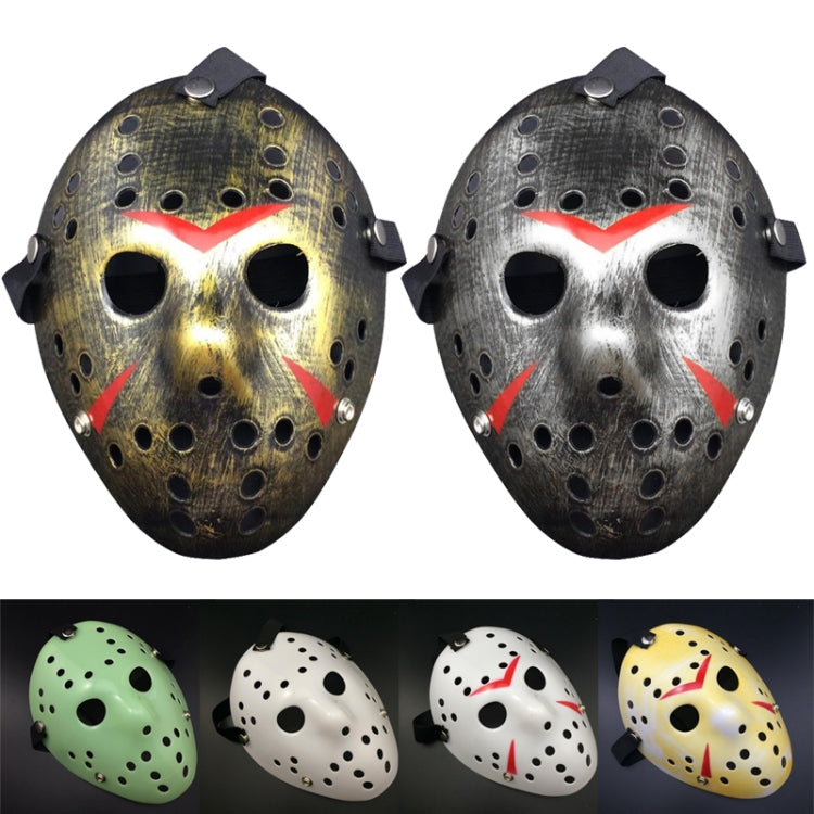 Halloween Party Cool Thicken Jason Mask, Red + White, Silver, White, Red + Yellow, Fluorescent Green, Gold