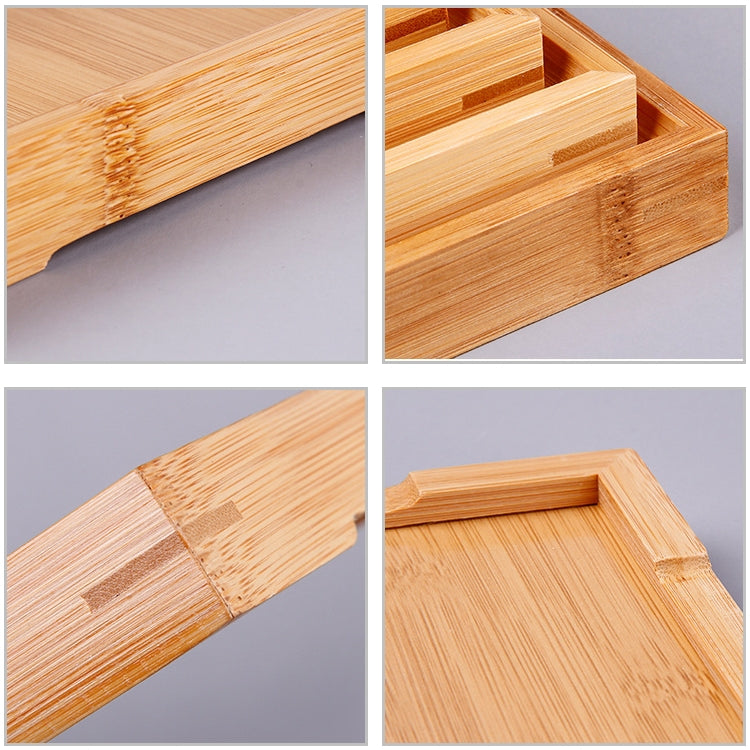 Bamboo Right Angle Tea Tray Tea Table, Size:  41x29cm, Size: 41x29cm